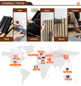 Caitilan gỗ tấm Trần Tường 3D bảng tường màu đen âm thanh hấp thụ âm thanh tấm Tường với móc cho phòng tắm - Product Image 5