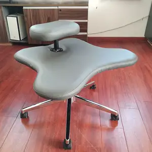 כיסא משרדי פשוט עבור שרפרף ישיבה צולב רגליים ריהוט משרדי ארגונומי יציבה כריעה עבה כרית מושב כיסא