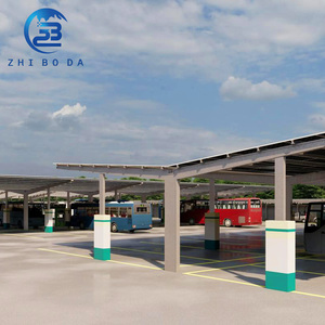 Système de support photovoltaïque à longue durée de vie Système de montage de parking solaire à double aile Design industriel Système d'alimentation solaire Sunshine - Product Image 2