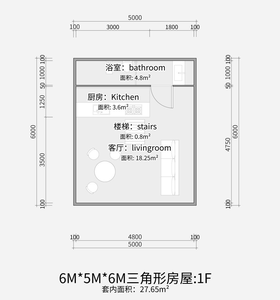 Villa de luxe de faible hauteur à cadre en A maison modulaire isolée thermiquement petite maison triangulaire préfabriquée <span class=keywords><strong>pour</strong></span> appartement cottage préfabriqué - Product Image 5