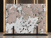 Dalle de quartzite rose Patagonia polie pour comptoir de salle de bain, bar incurvé, niche de douche, plateau de coiffeuse, étagère en pierre