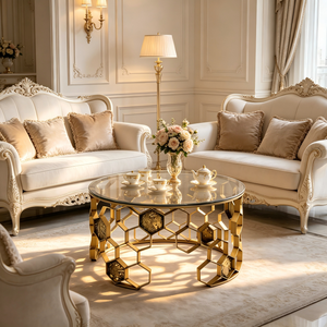 <span class=keywords><strong>Table</strong></span> basse de luxe créative et artistique, <span class=keywords><strong>table</strong></span> en métal haut de gamme pour maisons et villas de luxe, salons, <span class=keywords><strong>table</strong></span> basse ronde - Product Image 3