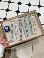 Bracelet de montre en métal à maillons irréguliers Tschick pour Apple Watch, bracelet de remplacement élégant à maillons courbes, accessoire décoratif élégant