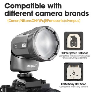 Flash pour appareil photo JINBEI H1 LED, lumière portable d'extérieur, éclairage photographique, HSS TTL Speedlite pour Canon <span class=keywords><strong>Nikon</strong></span> Fuji Sony - Product Image 2