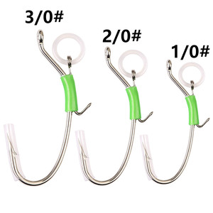 10 pièces/sac Hameçons lumineux <span class=keywords><strong>pour</strong></span> crevettes vivantes, hameçons de pêche à l'appât vivant <span class=keywords><strong>pour</strong></span> eau salée, <span class=keywords><strong>pour</strong></span> la pêche au bar, au <span class=keywords><strong>brochet</strong></span> et au poisson-chat - Product Image 3