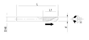 Solid Carbide Tools Longe Series Microtools Negative Helix <b>Milling</b> <b>Cutter</b> "Long Series" Length 45 mm to 60 mm - Product Image 6
