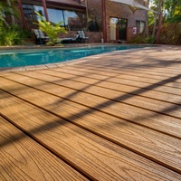 Revêtement de sol extérieur en bois plastique composite WPC pour le jardin Installation facile avec système de clic