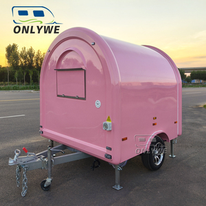 ONLYWE Nouvelle Conception Remorque Alimentaire Rose à Essieu Unique pour Café, Glaces, Burgers, Hot-dogs - Vente Chaude - Product Image 5