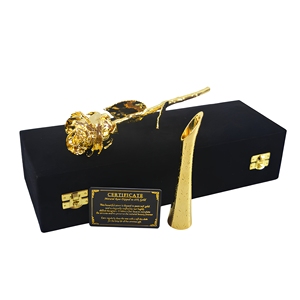Caja de Rosas Decorativa de Larga Duración, Hecha a Mano, Ecológica, con Diseño Hermoso, Bañada en Oro de 24K - Product Image 1