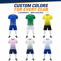 Maillot de football personnalisé en gros, OEM, sublimation, séchage rapide, respirant, tenue d'équipe de club avec logo, nom et numéro