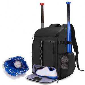 Wholesale Outdoor Sport Equipment Bag Youth Polyester Softball Baseball Bat <b>Backpack</b> With Shoes Compartment - Product Image 1