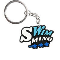Porte-clés en PVC créatifs, modernes et simples, pour la natation, accessoires de sac, décorations pour cadeaux promotionnels, vente en gros