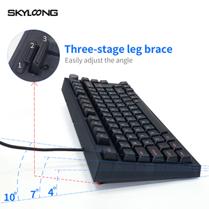 Skyloong gk75 O-Ring Gasket RGB USB có dây hot swappable chuyển đổi quang học PBT Key ISO bố trí Keycaps cơ khí Bàn phím chơi game - Product Image 6