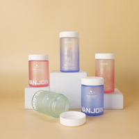 Pot en verre dépoli personnalisé pour les gommes jour et nuit, bouteilles translucides pour les compléments de sommeil, capsules molles, emballage alimentaire