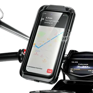 אופנוע אביזרי אופנוע עמיד למים נייד טלפון מחזיק 360 מתכוונן טלפון הר עבור אופני אופניים אופנוע