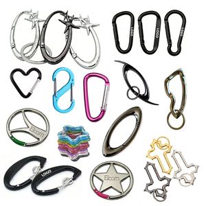 Mosquetón de Aleación de Zinc en Forma de O, Multiherramienta, Gancho de Resorte, Llavero, para Camping, Escalada, Senderismo, Clip Metálico para Bolsa - Product Image 2