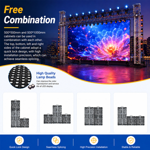Écran LED d'extérieur pour location, tournée mondiale, P3.91 P4.81, haute luminosité, étanche IP65, 7680Hz, panneau d'affichage de scène incurvé à verrouillage rapide - Product Image 2