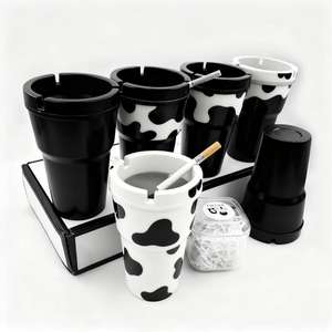 Cenicero Jumbo Ignífugo con Estampado de <span class=keywords><strong>Vaca</strong></span>, Cenicero para Coche, Color 12PCS/caja de Exhibición - Product Image 3