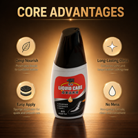 Betún para Zapatos de Cuero Negro Antiestático de 75 ml con Fórmula de Fácil Limpieza que Reduce la Adsorción del Polvo