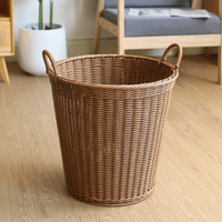 Panier à linge OEM en PP imitation rotin, anti-moisissure, antidérapant, durable, facile à transporter pour la garde-robe des clients d'hôtel