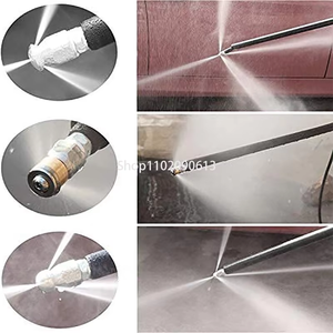 Kit de Limpieza de Alcantarillado de 30 M Compatible con Hidrolavadoras Kärcher, Manguera Limpiadora de Drenaje de Alta Presión de 100 Pies y 5800 PSI, 1/4 de Pulgada, Herramientas para Limpieza de Coches - Product Image 5