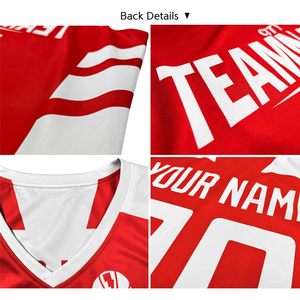 Camiseta de baloncesto reversible personalizada, nombre del equipo, número, cuello en V que absorbe la humedad, ropa unisex para adultos - Product Image 5
