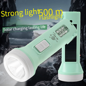 Solar Rechargeable <b>Flashlight</b> Hand LED <b>Torch</b> 90 IP68 80 Emergency Xhp50 35-100 Lumens Alkaline Metal 90% Efficient Rechargeable - Product Image 4