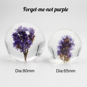Bola redonda, planta botánica colorida, flor prensada seca, epoxi, flor prensada Real, flor de resina, bola de cristal, artesanías - Product Image 4