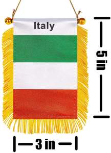 <span class=keywords><strong>Italie</strong></span> Mini drapeau suspendu Bannière Couleurs accrocheuses pour les célébrations Campagnes publicitaires Matière plastique polyester durable - Product Image 2