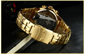 Orologio da uomo Wwoor 8019 con display digitale a LED, movimento al quarzo, allarme analogico, data automatica, giorno della settimana, luminoso, calendario completo, retroilluminazione. - Product Image 5