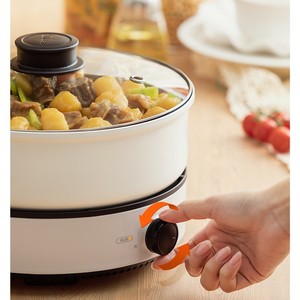 Sartén Eléctrica Midea de 4L con Revestimiento Antiadherente, Redonda, Blanca, de Una Sola Capa, para Uso Doméstico - Product Image 2