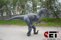 Modèle de Simulation de dinosaure pour adultes, Costume de dinosaure Velociraptor en 3d, adapté au parc à thème, parc d'attractions, center commercial