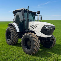 Tracteur agricole Ruijie 50HP 70HP 4x4 prêt à être expédié avec transmission par engrenages, garantie 1 an, livraison rapide et service après-vente