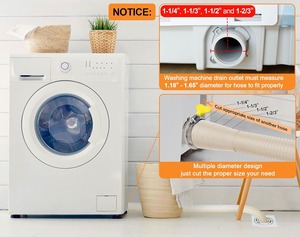Alta elasticidad 6 pies Universal lavadora manguera de drenaje arandela Flexible Kit de extensión de manguera de drenaje - Product Image 4