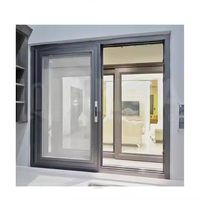Fenêtre coulissante en aluminium nouveau modèle avec cadre en plastique pliable Prix caractéristique de fournisseur de la Chine