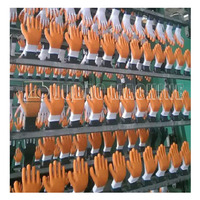 Machine de fabrication de gants JUBAO à une seule rangée avec revêtement PVC, capacité de 1300 paires/heure, certifiée CE, 380V, garantie 1 an
