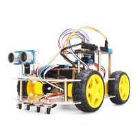 Tscinbuny cuatro vías de seguimiento evitación de obstáculos BLE coche robótico Kit de arranque para niños para Arduino programación coche robótico