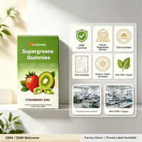 Bonbons Gommeux Antioxydants Supergreens Marque Blanche OEM Saveur Fraise pour le Métabolisme Énergétique et le Soutien Anti-ballonnements Végétaliens – 60 Unités