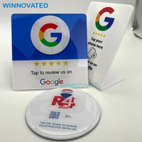 Restaurant NFC Touchless Menu Tag Stands Métal Acrylique Table Pliée NFC Menu Stand