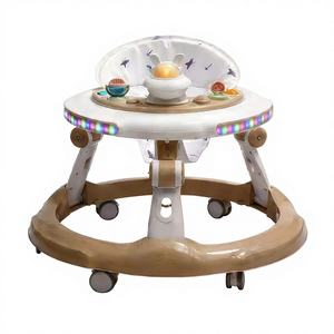 Chaise haute pour bébé réglable en hauteur, anti-basculement, pliable, en plastique, 0-3 ans, 6-18 mois, chaise à pousser pour apprendre à marcher, marcheur pour bébé - Product Image 1