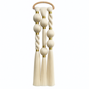 Envío rápido Ready <span class=keywords><strong>Boh</strong></span> <span class=keywords><strong>Me</strong></span> elegante tejido en hilo para el pasillo de entrada proporciona arte de pared como colgante de espejo con diseño geométrico y diseño - Product Image 1