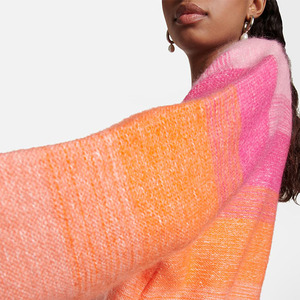 2023 Custom Mohair and Wool <strong>Cardigan</strong> in Dongguan <strong>Orange</strong> Gradient Sweater for <strong>Women</strong> Soft Fall Knitwear - Product Image 5