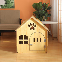 Maison pour chat PAIPET Castle, villa en bois pour chat avec pièce fermée et balcon ouvert, mobilier confortable pour chat avec coussin, vente en gros personnalisée