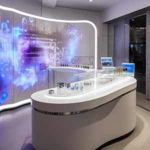 핫 세일 새로운 디자인 슈퍼마켓 곤돌라 선반 랙 화장품 선반 LED 조명 공장 직접 제조 - Product Image 6