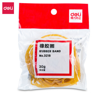 Deli Rubber Bands 3218 Yellow 100 Bags Office Supplies Elastic Bands For Binding And Organizing - Product Image 3