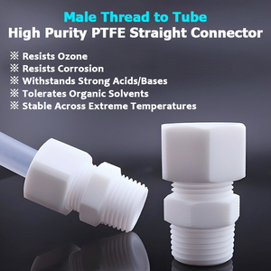 Conector Recto Universal de PTFE ZDVseal, Convierte Rosca a Tubo, Excelente Inerteza Química para Sistemas Industriales - Product Image 3