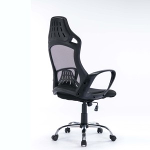 Silla de invitados negra ajustable giratoria con respaldo alto Silla de oficina ergonómica para computadora Malla - Product Image 4