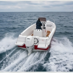 Bateau de pêche professionnel en fibre de verre certifié CE, console centrale de 5 m, coque en V profond pour moteur hors-bord de 90 CV, croisière et loisirs, 5 passagers - Product Image 3
