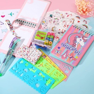 गेंडा नोटबुक जर्नल सेट लड़कियों स्टेशनरी सेट डायरी कलम स्टिकर मिनी टिकटों के लिए सेट और ड्राइंग स्टेंसिल शामिल - Product Image 2