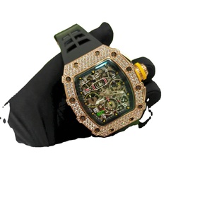 Montre automatique de luxe en acier inoxydable avec mouvement RM11-03, boîtier en alliage personnalisé élégant avec diamants, analogique, mécanique, pour homme - Product Image 1